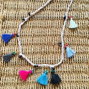 Handmade tassels necklace